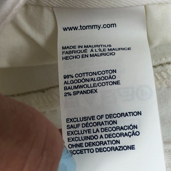 Tommy Hilfiger White High Waist Boot Cut American Freedom Denim Jeans Timeless - Picture 11 of 16